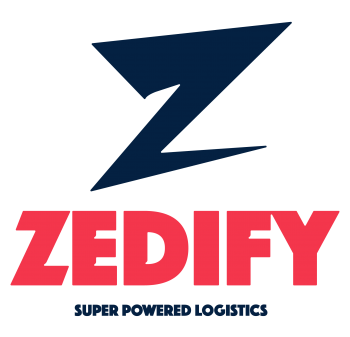 A big black Z with ZEDIFY written in red below and super powered logistics written underneath that A big black Z with ZEDIFY written in red below and super powered logistics written underneath that