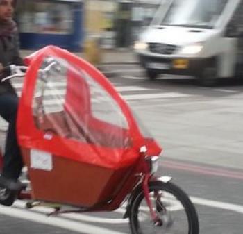 Cargo bike in street